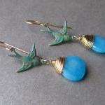 Painted Bird Earrings